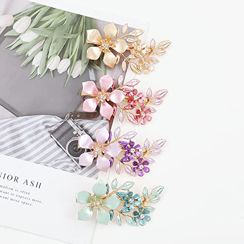inSowni 4 Pack Glitter Sparkly Jeweled Butterfly Hair Clips S3