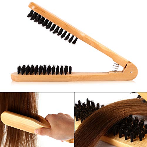 YUYTE Professional Wooden Double-Brush Hair Straightening Comb