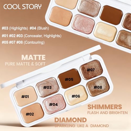 Matte 8-Color Eyeshadow Palette - Waterproof, Highly Pigmented