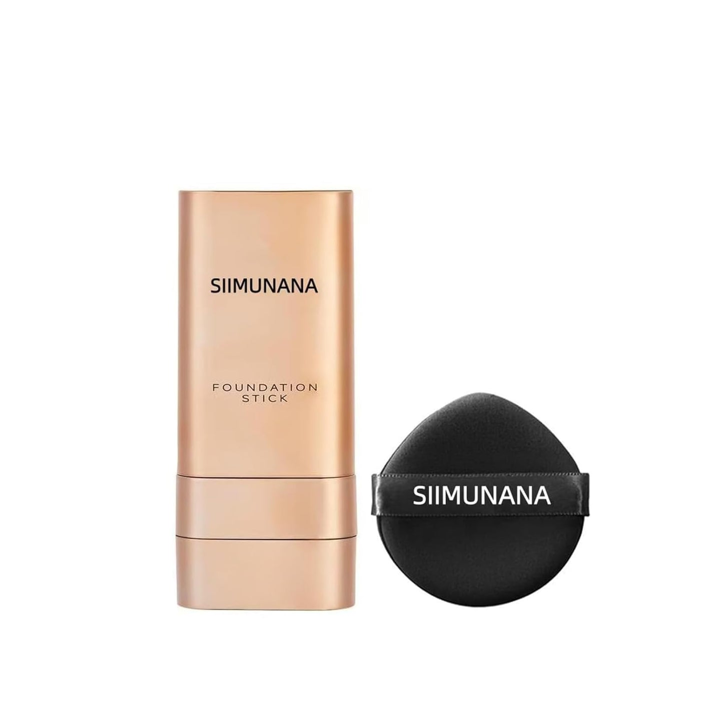 Simunana Foundation Stick Korean, Multi-use Double Head Makeup Stick, Longwear Natural Finish, Waterproof & Sweat-Proof for All Skin Types (NATURAL BEIGE)