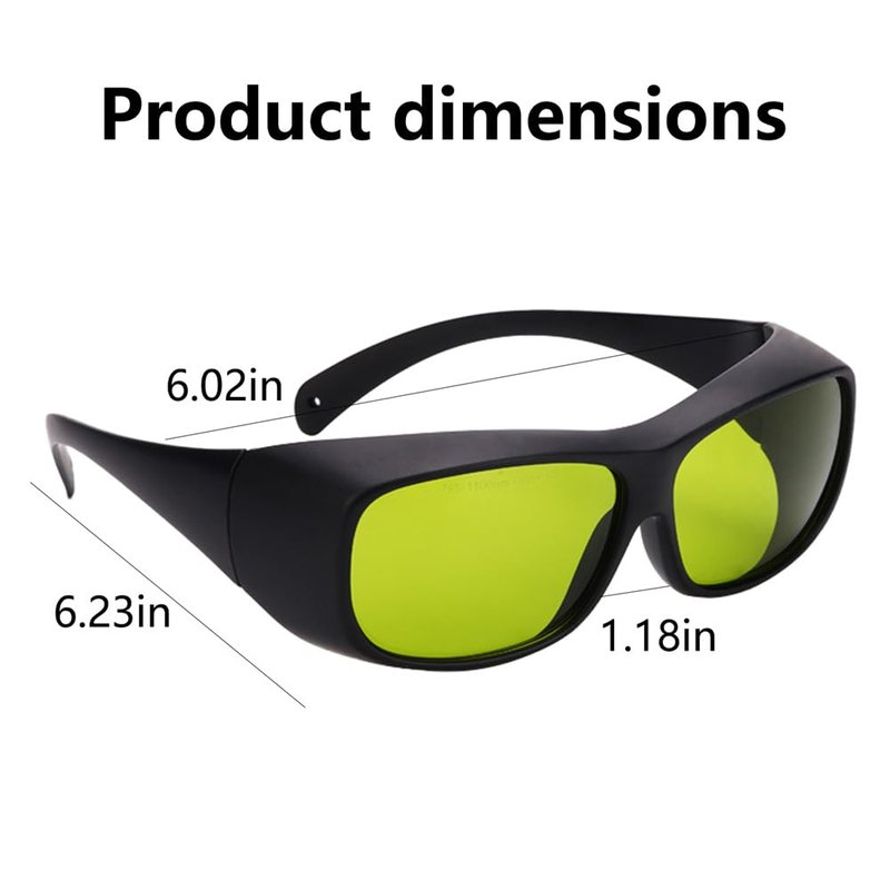 IPL Laser Safety Glasses OD7+ 800-1100nm for Aesthetic & Laser Cutting Operations（Green）