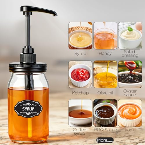 Syrup Dispenser Kit for Mason Jars - 10ML Precision Pump & Lid