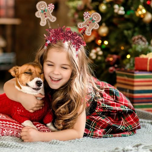 Gingerbread Man Christmas Headband for Women & Girls - Holiday Party Accessory - ZEYER