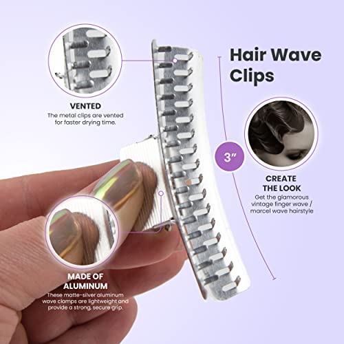 Salon Supply Co 3-Inch Aluminum Butterfly Wave Clips - 10 Pack