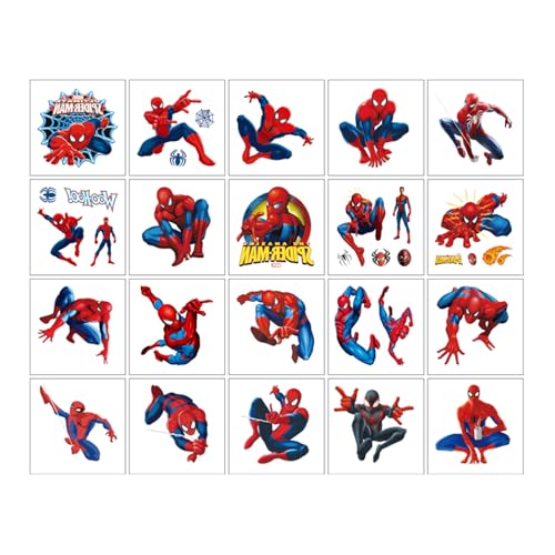 20 Cool Spider-Man Temporary Tattoos for Kids - Waterproof & Safe