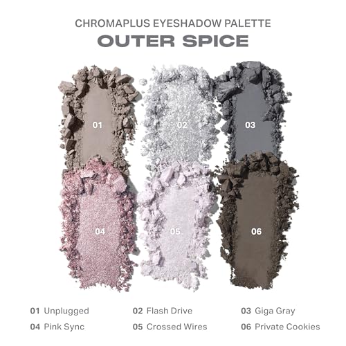 Morphe ChromaPlus 6-Pan Eyeshadow Palette - Matte, Shimmer & Metallic