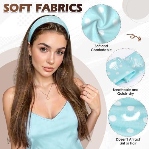 Vintage Polka Dot Headbands for Women 8pcs - Retro Hair Accessories, Girl Gift Set