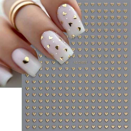 Winter Holiday Heart Nail Stickers Set 8 Sheets Romantic Valentines Manicure Decoration