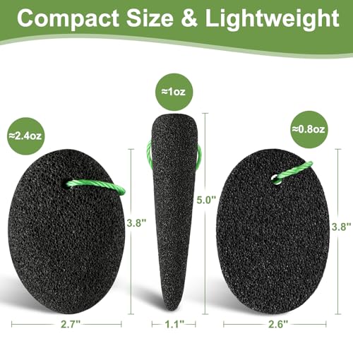 Natural Pumice Stone Set for Feet - 3 Pack Exfoliation Tools
