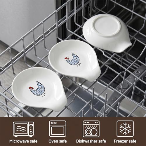 Ceramic Coffee Spoon Rest - Funny Rooster Spoon Holder for Coffee Lovers