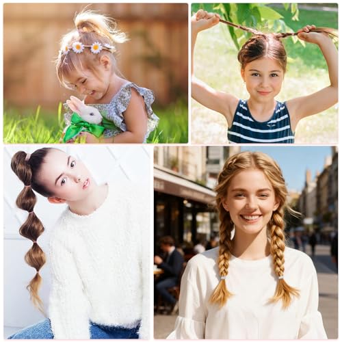 YOUXUAN 1000 Pack Mini Elastic Hair Ties for Kids - Ouchless, Strong & Stretchy