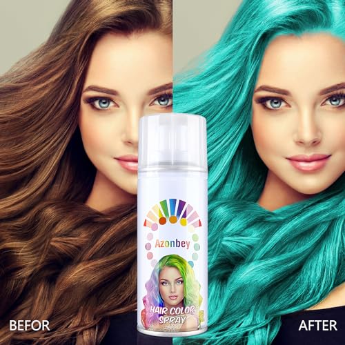Powder Blue Temporary Hair Color Spray for Halloween & Parties