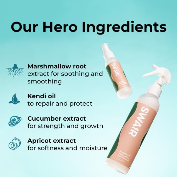 SWAIR SweatShield Hair Protector Spray | Leave-In Conditioner to Repel Sweat & Humidity - 8oz