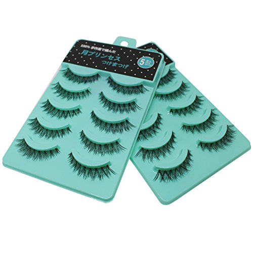 Bodermincer 3D Natural Short False Eyelashes - 10 Pair Crisscross Set