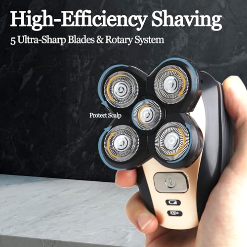 GORLENT 3-Pack Pro 5 Replacement Blades for Freebirds Bald Head Shavers – Easy Install Refills