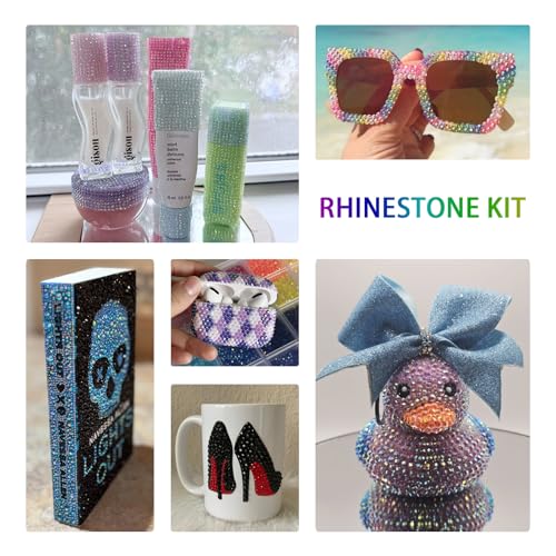 34000 Pcs 40-Color Resin Rhinestone Bedazzling Kit with B7000 Glue