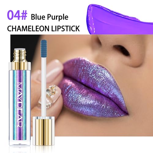 Maydear Chameleon Lipstick #4 - High Pigment Metallic Rainbow Lip Gloss