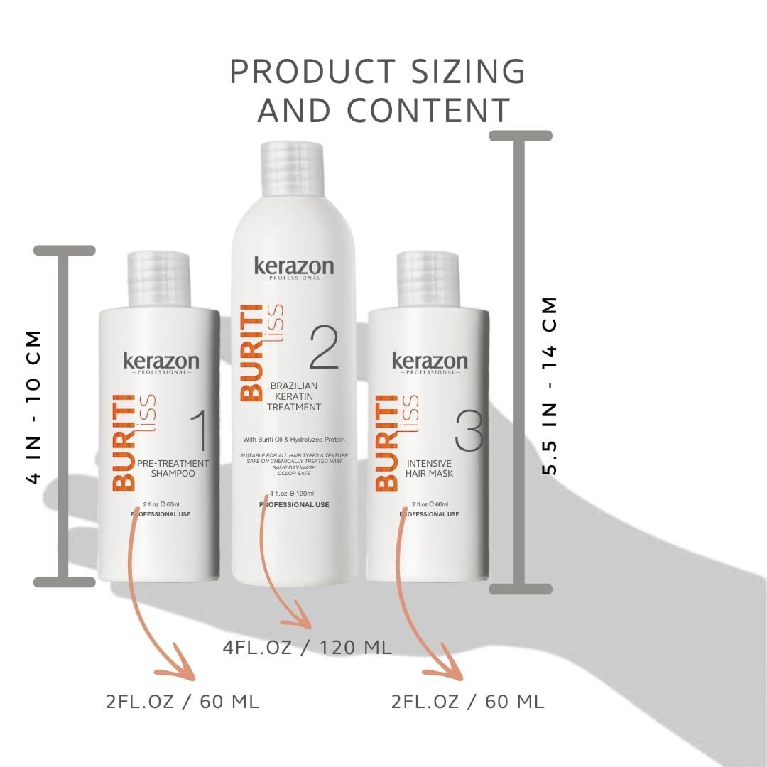 Clarifying Shampoo with Brazilian Keratin Treatment & Intensive Hair Mask Kit | 120ml (4fl. oz)