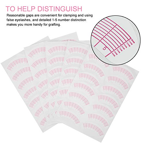 Eyelash Extension Mapping Stickers 175 Pairs for Lash Training & Application