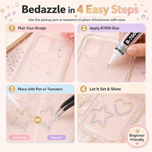 Duryeo Bedazzler Kit - 40000 PCS 3mm Rhinestones in 40 Colors