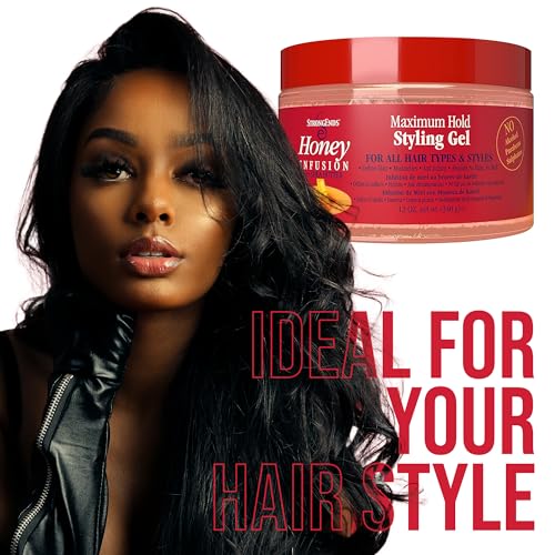 Maximum Hold Honey & Shea Styling Gel for All Hair Types – 12 oz