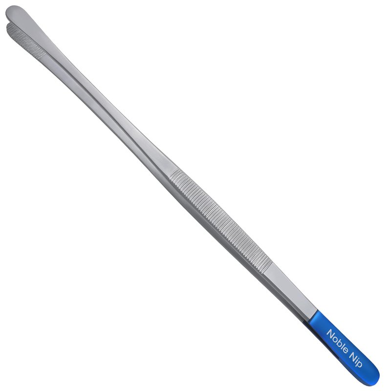 Noble Nip Kitchen Tweezers Stainless-Steel Cooking Tweezers Japanese Made Premium Serving Tongs with Precision Serrated Tips Food Grade Chef Tweezers for Grill Pasta & Salad Kitchen Cooking Tongs.