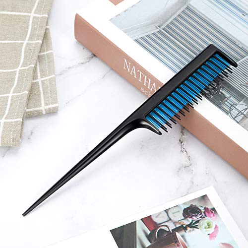 Leinuosen 3-Pack 8-Inch Teasing Comb Set for Volume & Styling