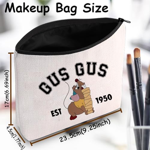 Fairy Tale Mouse Gus Cosmetic Bag - Cute Polyester Makeup Travel Pouch