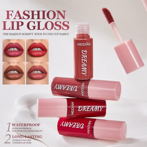 ADMD 10-Piece Velvet Matte Lip Gloss Set - Long-Lasting Hydrating Lip Tint