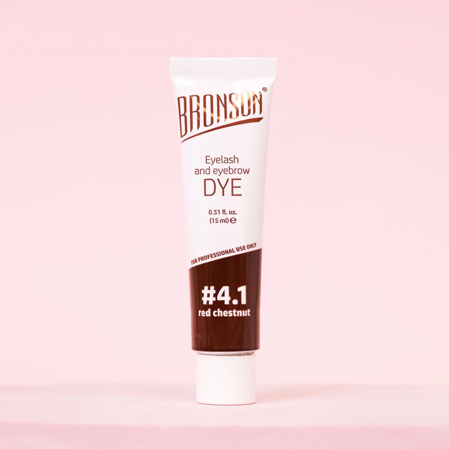 BRONSUN Brow & Lash Enhancer – Red Chestnut #4.1 – Vibrant & Defined Look – 15ml / 0.51 Fl.Oz.