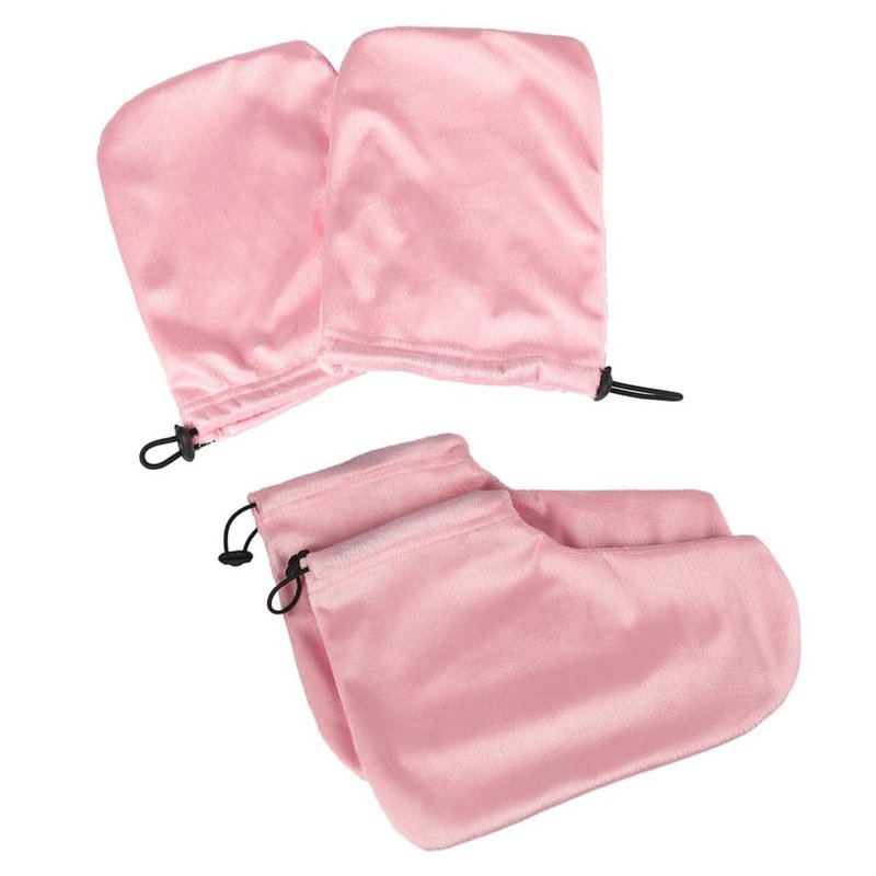 2pairs Wax Bath Therapy Set Soft Material Paraffin Gloves Foot Covers for Moisturizing Treatments for Spa and Home Use