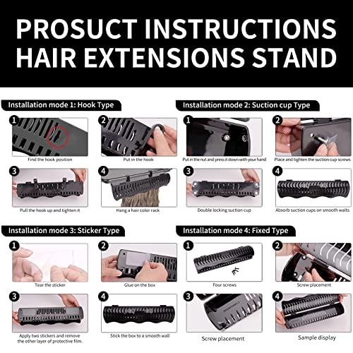 Hair Extension Holder Caddy for Clip-Ins, Tape-Ins & Wefts – Wall Mount Organizer