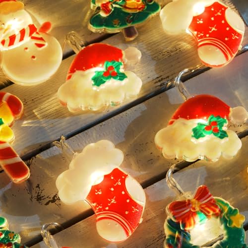 20 LED Christmas String Lights with 8 Modes - Battery Operated Fairy Lights