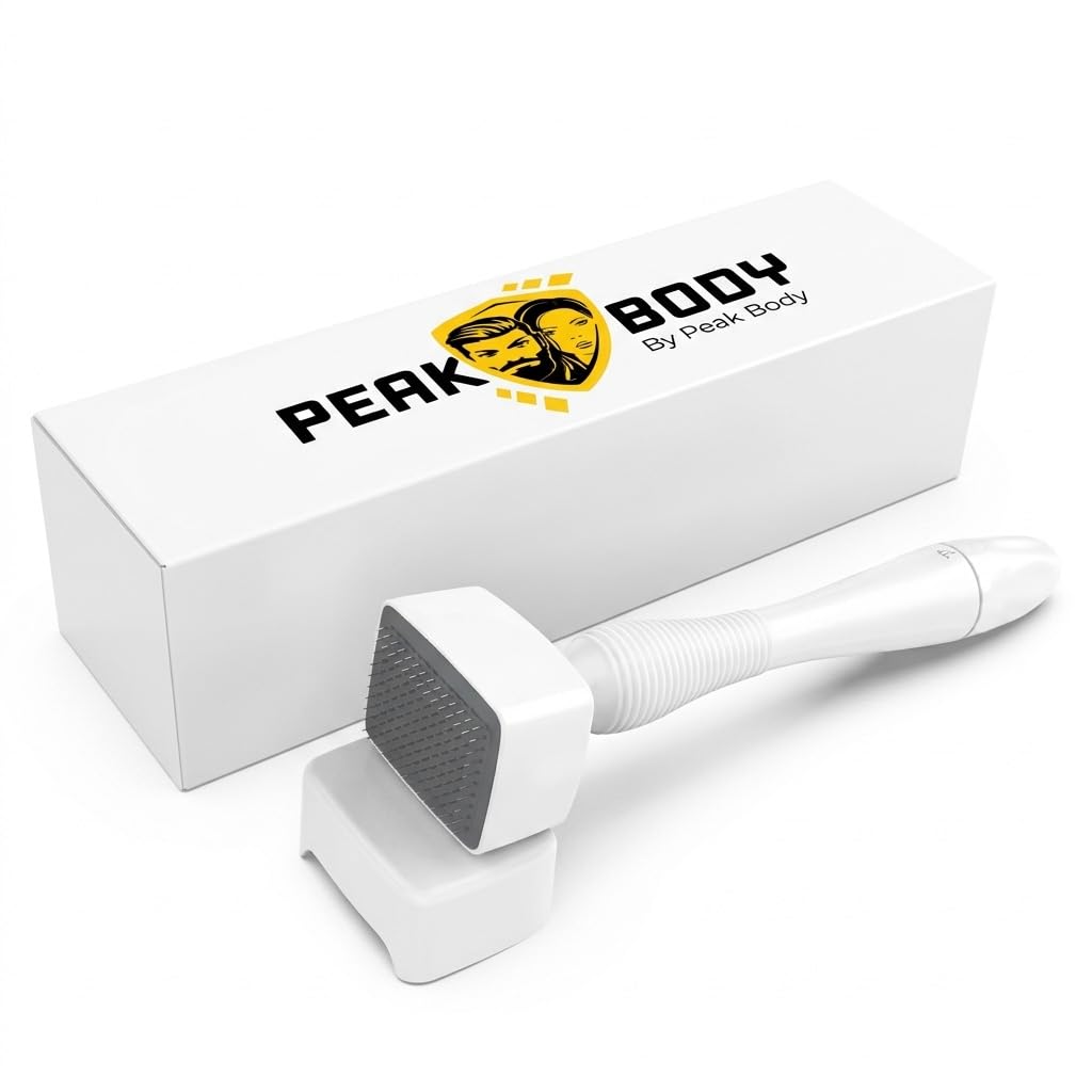 PeakBody Titanium Microneedles Derma Stamp - Derma Roller Alternative -Microneedle Micro Needle Skin Care Tool - Microneedling Stamp for Men and Women (0.25mm)