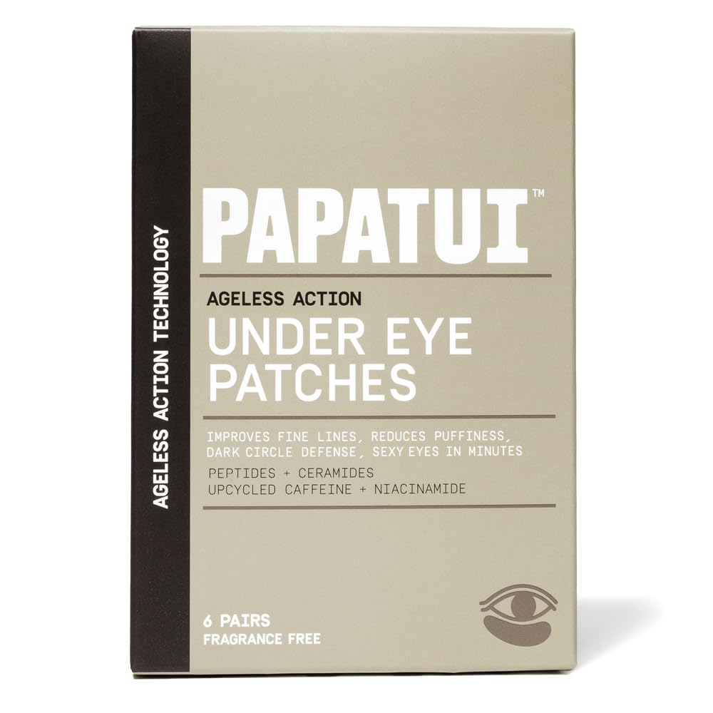 Fast-Acting Under Eye Patches for Men - Reduce Puffiness & Dark Circles | Niacinamide, Hyaluronic Acid, Caffeine | 6ct
