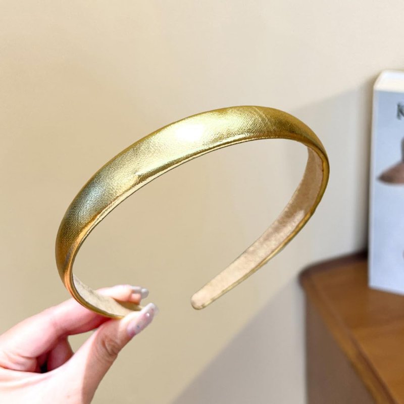 Gold Headband for Women - Satin Hair Band | Cute Accessory for Girls