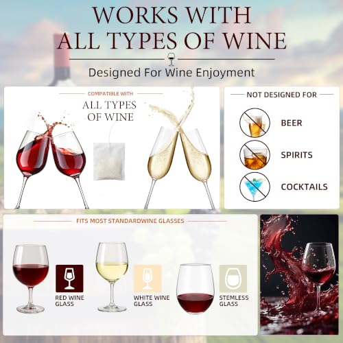 Portable Wine Filters Travel Pack - 12 Single-Use Wine Purifiers