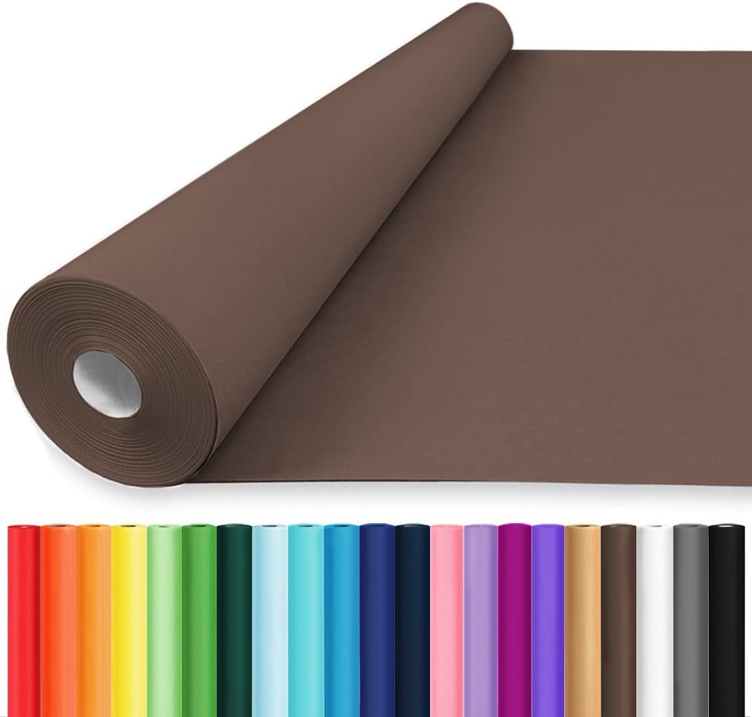 Brown Wrapping Paper Roll - Craft Kraft Packing Paper 17.5"x1200" for Gifts, Arts, & Moving Supplies | 70GSM