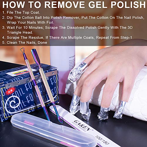 GA&EN 2PCS Stainless Steel Cuticle Pusher and Scraper Tool Set