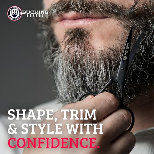 Beard Grooming Kit for Men - Brush, Comb, Scissors & Travel Bag