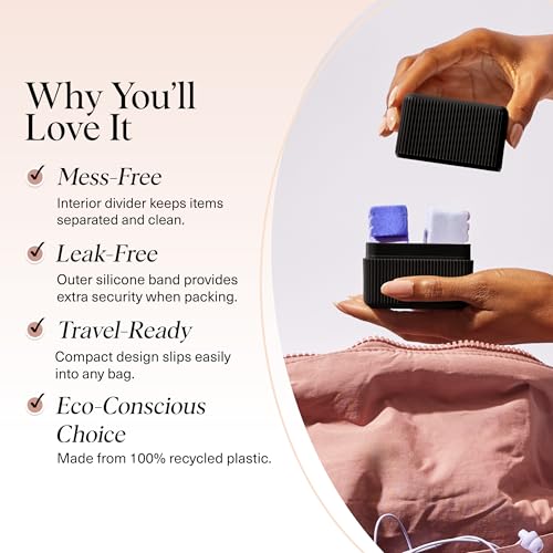 Kitsch 2-Compartment Travel Soap Case - TSA-Approved & Leak-Proof