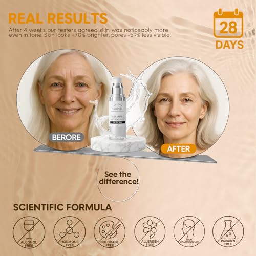 CIELARA 20% Vitamin C Serum for Face with Hyaluronic Acid & Collagen