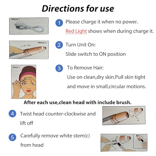 LiXiongBao USB Rechargeable Portable Electric Eyebrow Trimmer Pen for Women, Painless Precision Hair Remover, Safe Shaver Razor Tool for Face, Leg, Lip, Armpit, Hand (Rose Gold)