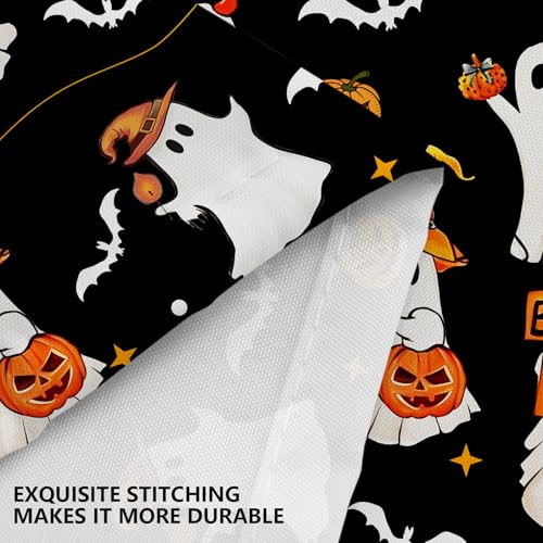 Spooky Ghost Halloween Shower Curtain with 12 Hooks - 72x72