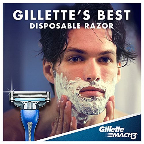 Gillette Mach3 Disposable Razors - 3 Count, Close & Comfortable Shave