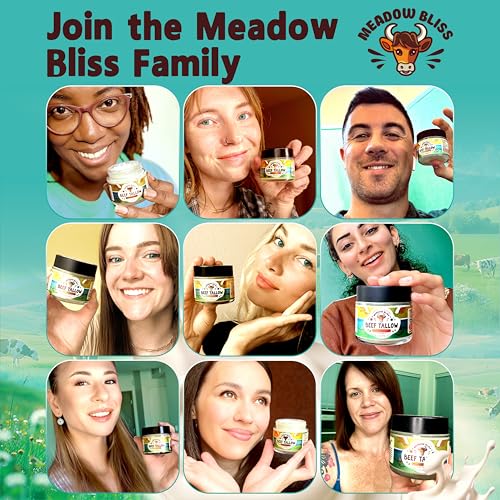 Meadow Bliss Beef Tallow Skin Moisturizer with Jojoba & Shea - 2 oz