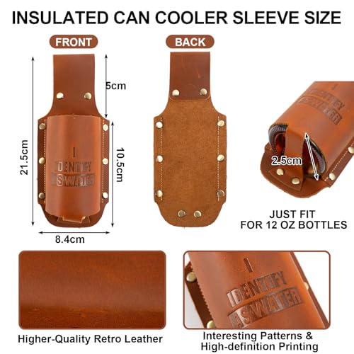 Premium Leather Beer Holder | Unique Gifts for Beer Lovers