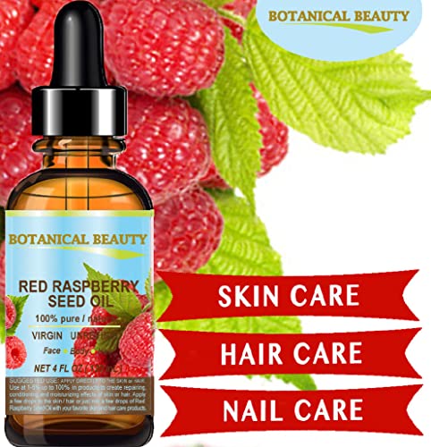 Botanical Beauty Red Raspberry Seed Oil - 100% Pure Virgin 1 Fl Oz