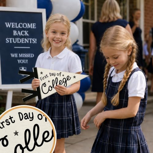First Day of College Felt Pennant Flag - Back to School Photo Prop