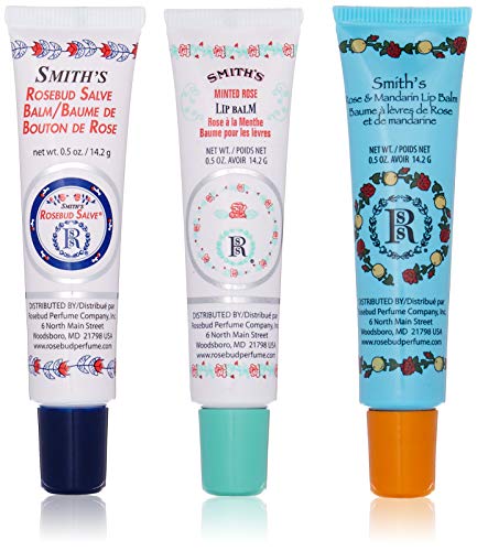 Rosebud Salve Lip Balm Trio Set - Original, Mandarin & Mint Rose
